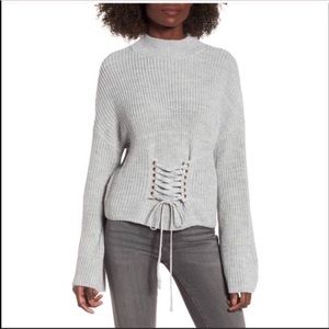 Ten Sixty Sherman Grey Corset Sweater